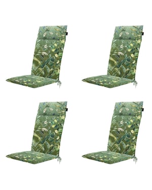 Madison tuintstoelkussen hoge rug elisa - 120x50x4cm set van 4