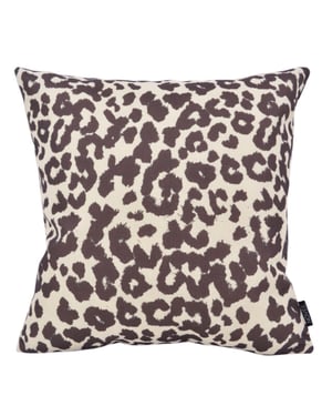 NOVÉE Brown leopard kussenhoes | 45x45 cm | katoen/linnen