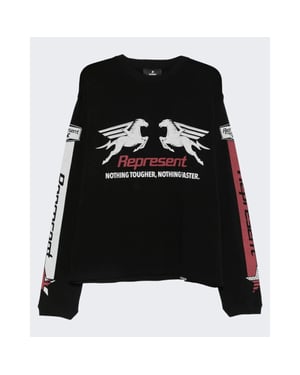 Represent Heren mesh pegasus long sleeve t-shi