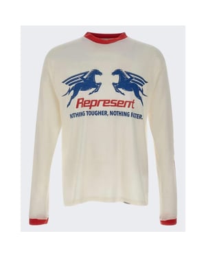 Represent Heren mesh pegasus long sleeve t-shi