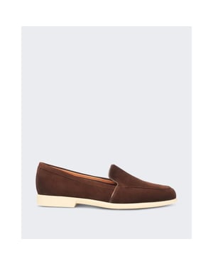 Santoni Dames malibu loafer brown