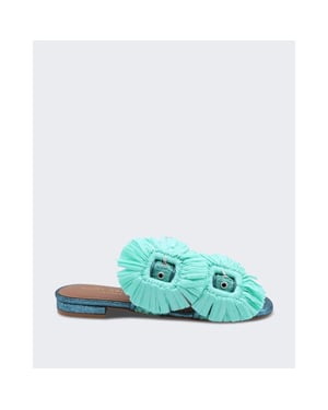 Kurt Geiger Dames raffia buckle
