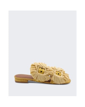 Kurt Geiger Dames raffia buckle