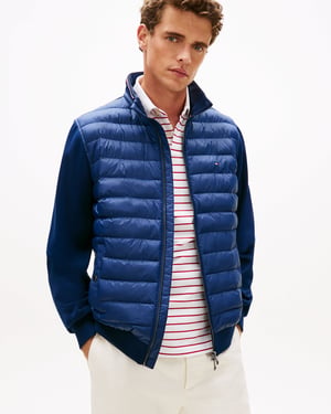 Essential Stand Collar Jacket in Dark Blue