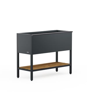 Herstera Garden Erhoogde plantenbak metaal 100x40x80cm set met led inclusief