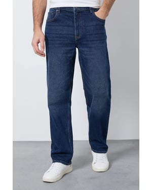 Dark Wash Stretch Regular Straight Fit Jeans