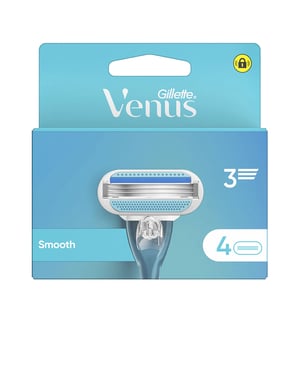Gillette Venus Smooth Laddare 4 ersättningshuvuden