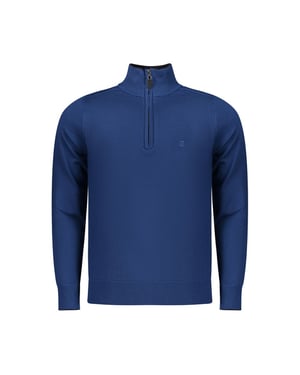 Coveri Bewegende Blauwe Viscose Heren Trui