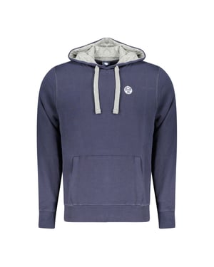 North Sails Blauwe Katoenen Hooded Sweatshirt voor Heren