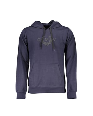 Gianmarco Venturi Blauwe Katoenen Hoodie voor Mannen