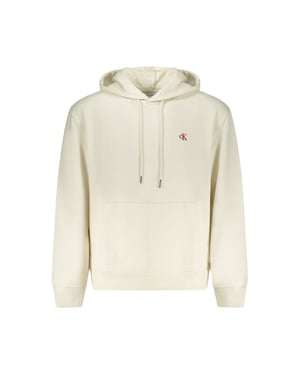 Calvin Klein Vit Bomulls Hoodie för Män