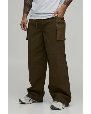 Baggy Fit Elasticated Bellow Pocket Cargo Trousers