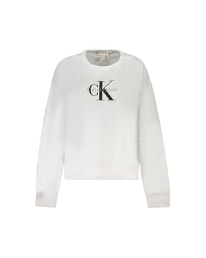 Calvin Klein Witte Katoenen Dames Sweatshirt