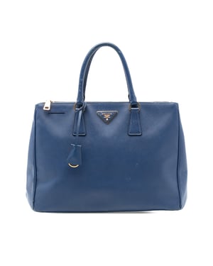 Pre-owned Large Saffiano Lux Galleria Double Zip Tote