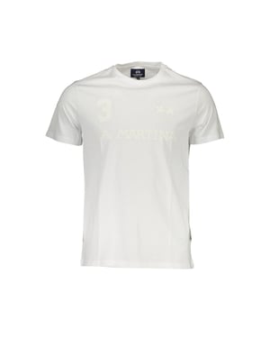 La Martina Bianco Katoenen Heren T-Shirt