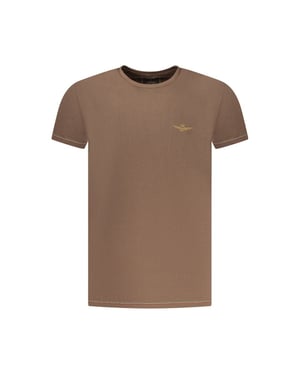 Aeronautica Militare Marrone Katoenen Heren T-Shirt