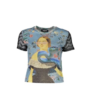 Desigual Azzurro Polyester Dames T-Shirt