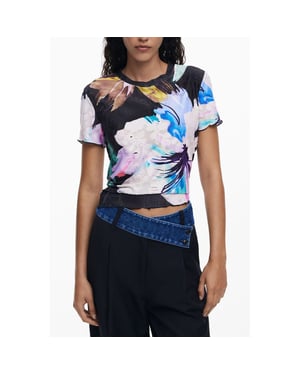 Desigual Zwarte Polyester Dames T-Shirt
