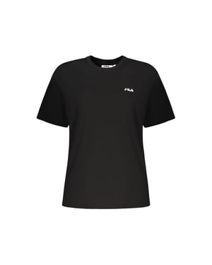 Fila Svart Bomull T-Shirt för kvinnor