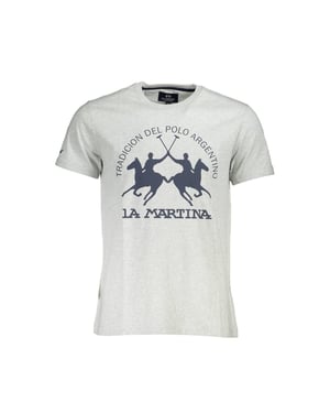 La Martina Grigio Katoenen Heren T-Shirt