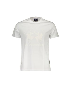 La Martina Bianco Katoenen Heren T-Shirt