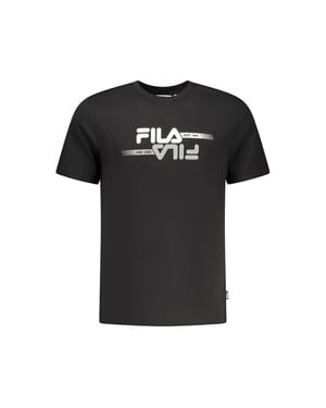 Fila Zwarte Katoenen T-Shirt voor Mannen