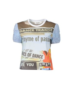 Desigual Azzurro Katoenen Vrouwen T-Shirt