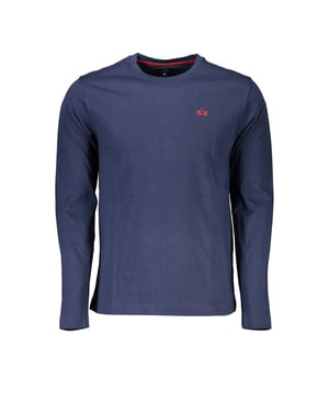 La Martina Regal Blauwe Crewneck Geborduurd T-shirt