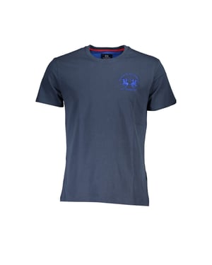 La Martina Blauwe Katoenen T-Shirt