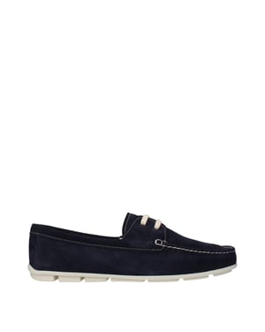 Prada Blauwe Leren Instappers