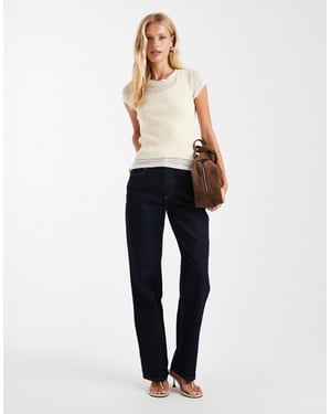 ASOS DESIGN comfort stretch straight leg jean in rinse