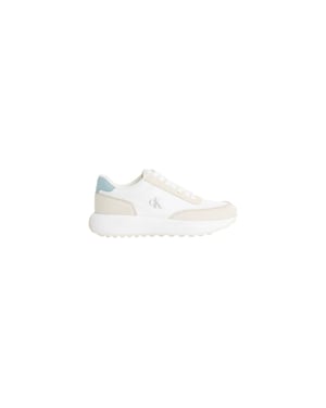 Calvin Klein Jeans Beige Leren Sport Sneakers