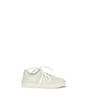 Balmain Vita Kalfskinn Bos Taurus Låg Top Sneakers
