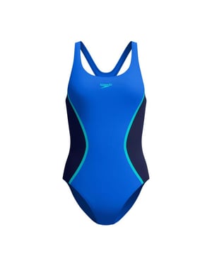 Speedo solid splice medalist 1p wedstrijd badpak dames -
