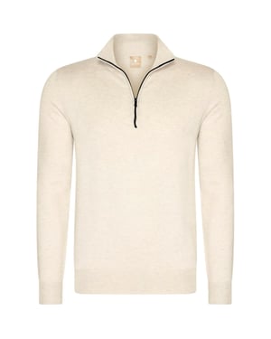 Solution Trui Simon Dragkedja Stickad Beige