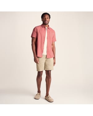 Preston Mens 100% Cotton Supersoft Short Sleeve Shirt - Redwood