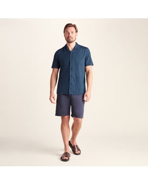 Wallsend Mens Short Sleeve 100% Cotton Supersoft Shirt - Deep Teal Print