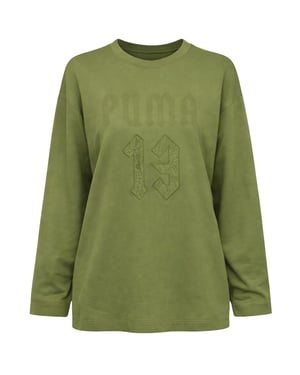 Puma x Rihanna Fenty Graphic Womens Olive Top
