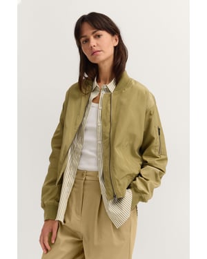 Bugatti Damen Blouson van licht glanzende buitenstof