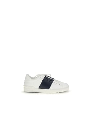 Valentino Garavani Zwarte Kalfsleren Bos Taurus Lage Sneakers