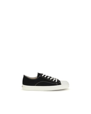 Moschino Zwarte Katoenen Lage Sneakers