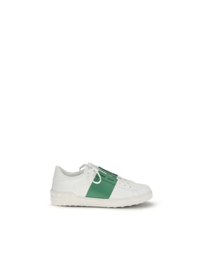 Valentino Garavani Vita Kalvläder Bos Taurus Lågtopps Sneakers