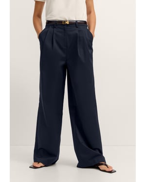 Bugatti Damen Chino met wijde pijpen van stretchkatoen