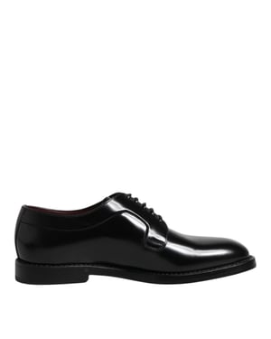 Dolce & Gabbana Zwarte Kalfsleren Veterschoenen Derby