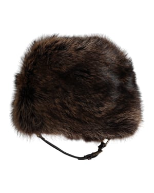 Dolce & Gabbana Bruin Bont Vrouwen Bucket Hat