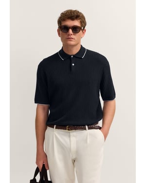 Bugatti Herren Polo shirt gebreid in regular fit