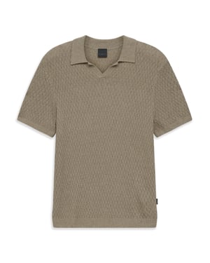 Bugatti Herren Gebreide polo regular fit van een katoenmix