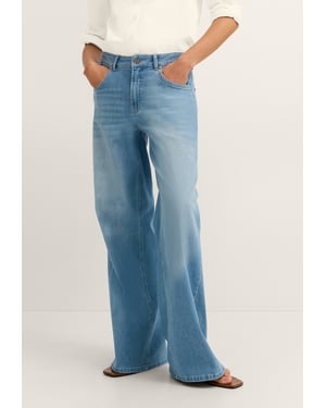 Bugatti Damen Jeans met moderne pasvorm, 5 zakken, licht uitlopend
