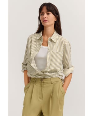 Bugatti Damen Overhemdblouse van een katoenmix
