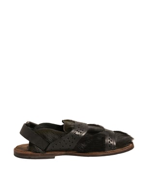 Dolce & Gabbana Groene Gazelle Haren Lederen Ballerina Sandalen Schoenen